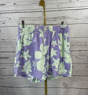 NWT Taylor Floral Shorts Baby Lilac Women’s Small Tropical Pull-On Casual
